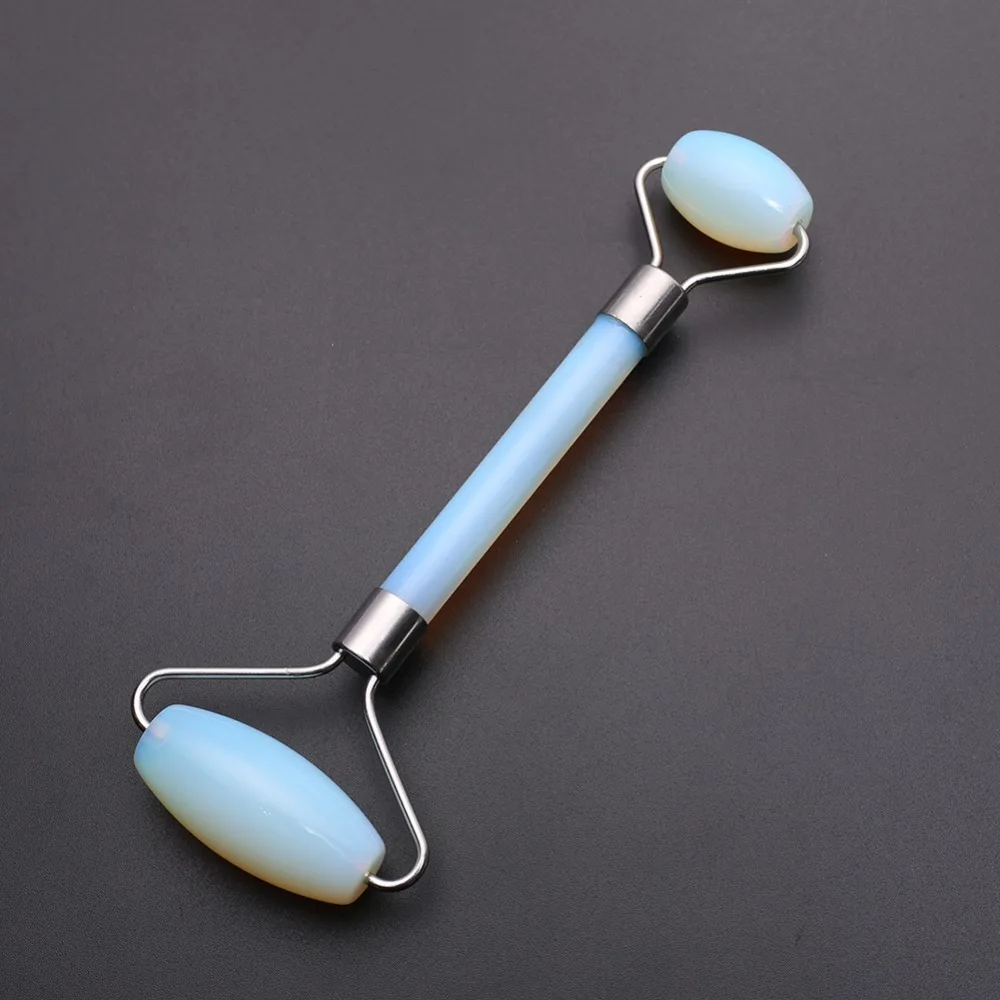 

3PC Beauty Care Opal Roller Slimming Face Massage Lifting Tool Natural Stone Aquamarines Facial Massage Roller Skin Massage Free