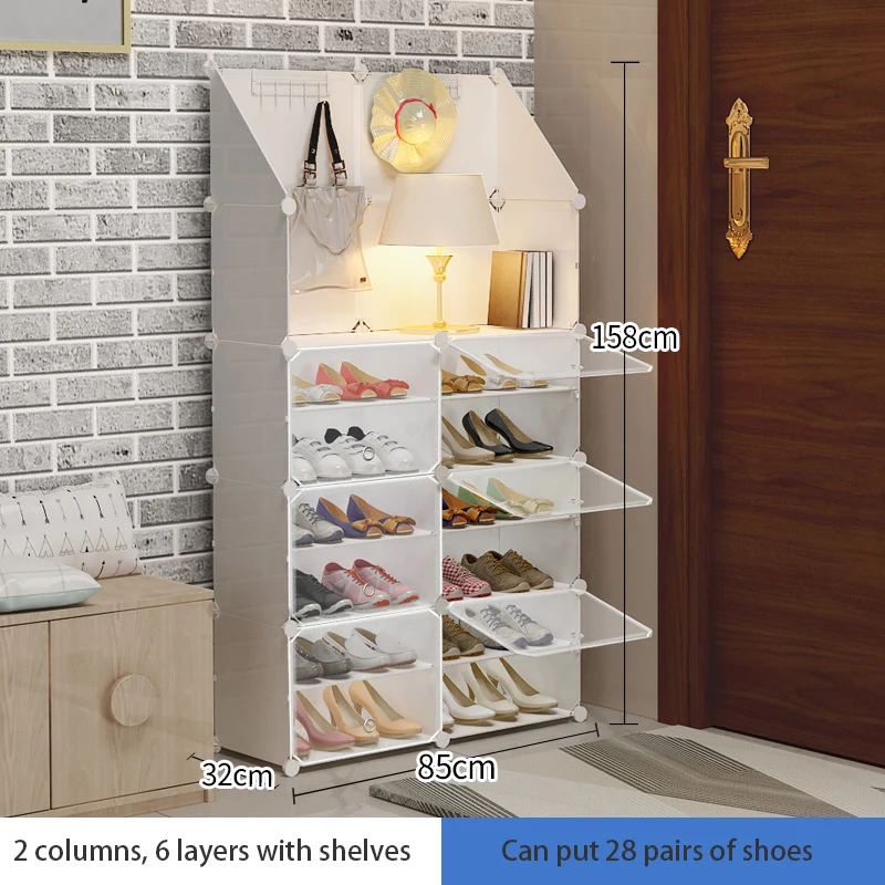 

ITAS3126 Simple shoe cabinet type dustproof dormitory household use space door storage cabinet multi-layer shelf shoes shelf