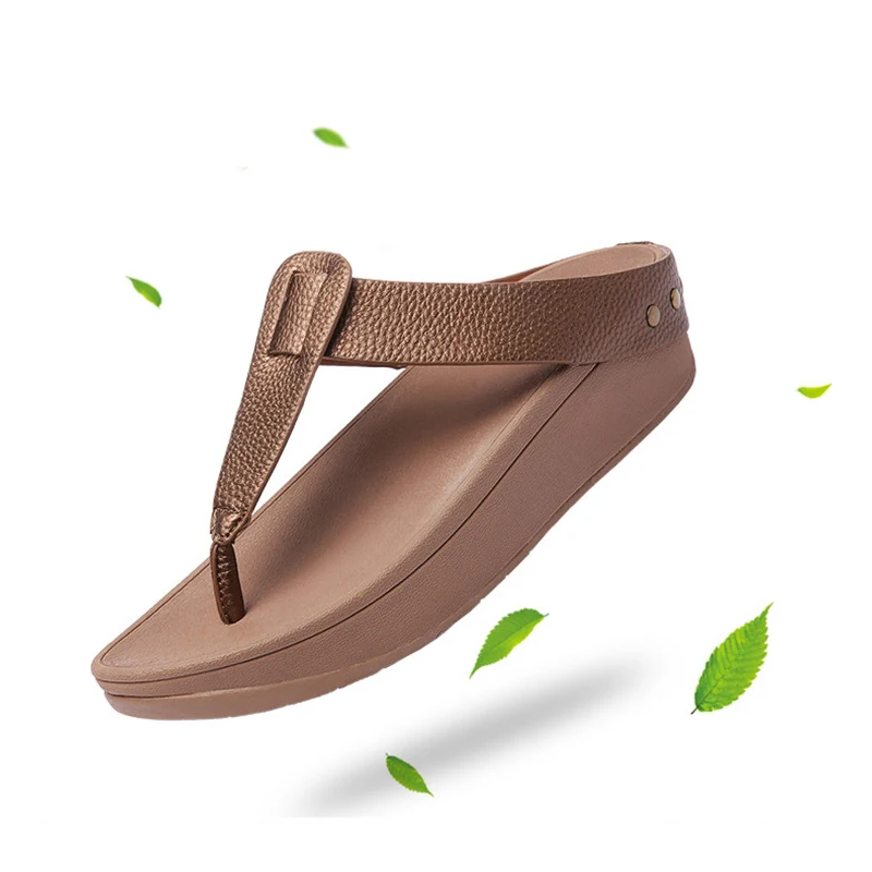BEYARNEWomen's Flip Flops Fashion T-Shaped Platform Slippers Ladies Casual Beach Sandals Outdoor Slides Summer Holiday Slipppers