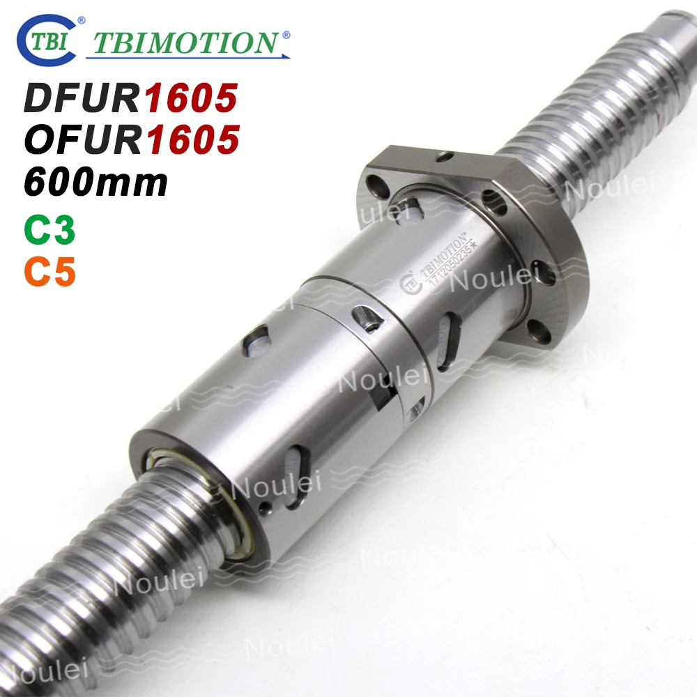 Шариковый винт TBI C3 C5 DFU1605 OFU1605 высокая яркость 1605 с противорессорной двойной