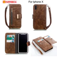 Crocodile PU leather case For iphone x fundas hoesje money card slot zipper bag For iphone X cover coque etui kryt tok fodral 