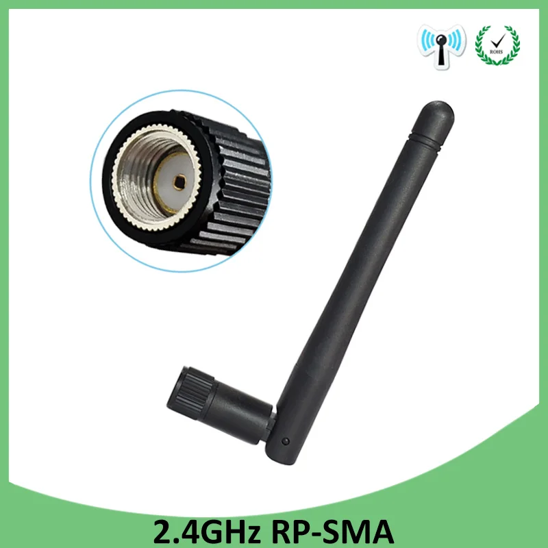 

5pcs 2.4 GHz WiFi Antenna 3dBi Aerial RP-SMA Male Connector 2.4ghz antena wi fi antenne For Wireless Router Wifi Booster