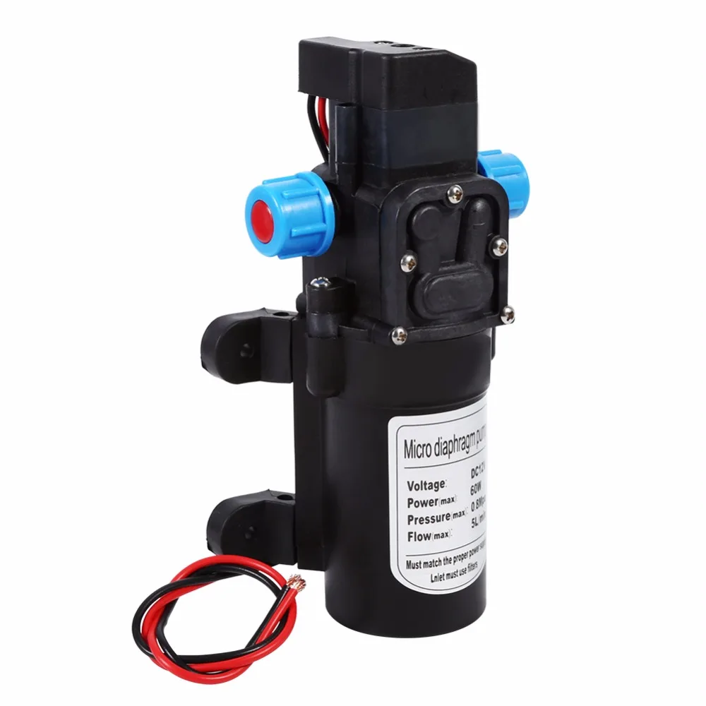 

DC 12V 60W High Pressure Micro Diaphragm Water Pump Automatic Switch 5L/min Range 8m Water Pump Caravan Camping Boat