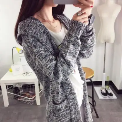 Women Cardigans Autumn Winter Open Stitch Poncho Knitting