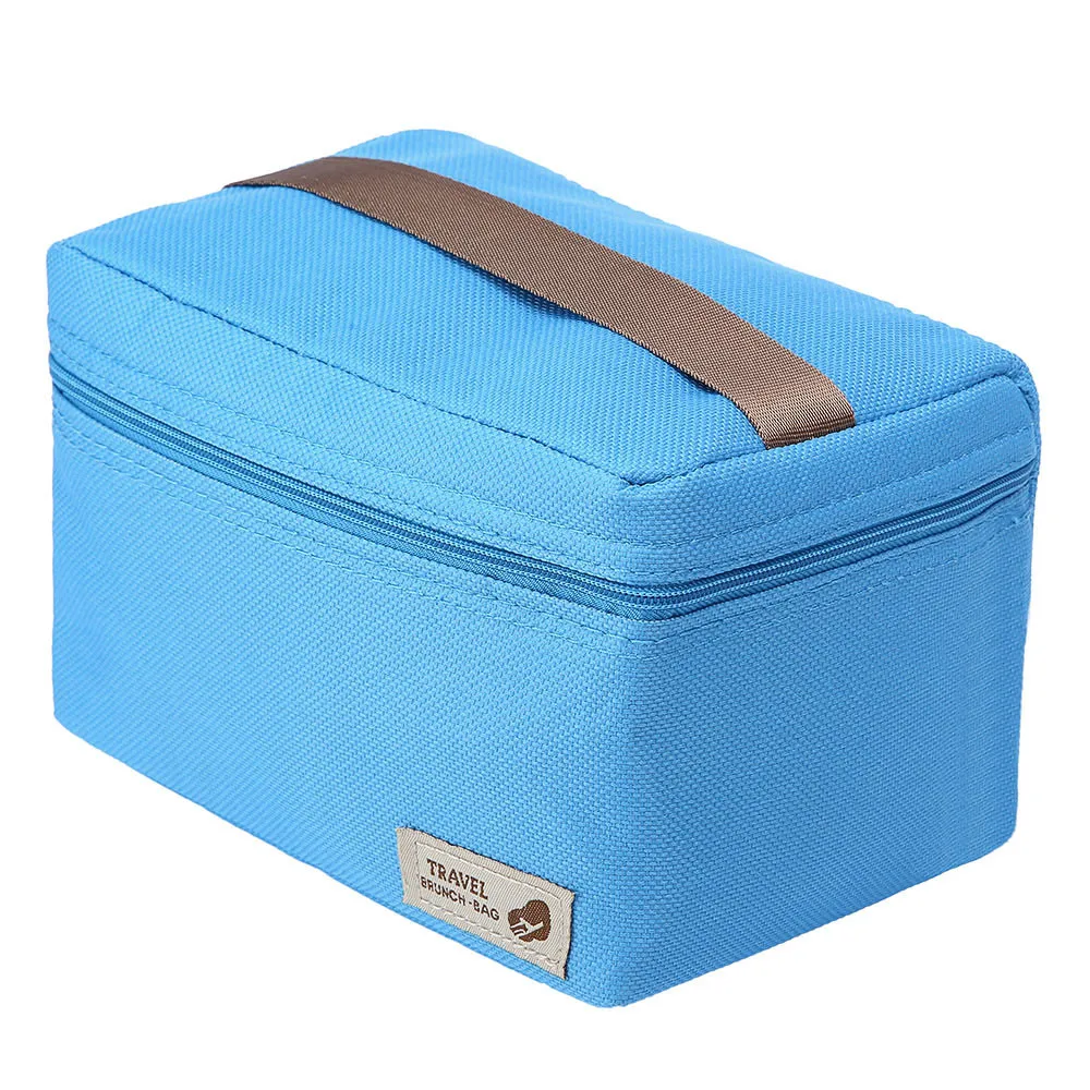 Переносная сумка-холодильник для еды, пикника, черная, изолированная, для ежедневного обеда, сумки, модная, термальная, вместительная сумка для хранения для женщин и мужчин d90626