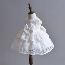 Платья на день рождения для маленьких девочек 1 год Праздничная одежда с бантом Vestido Одежда для маленьких девочек от 0 до 24 месяцев RBF174021