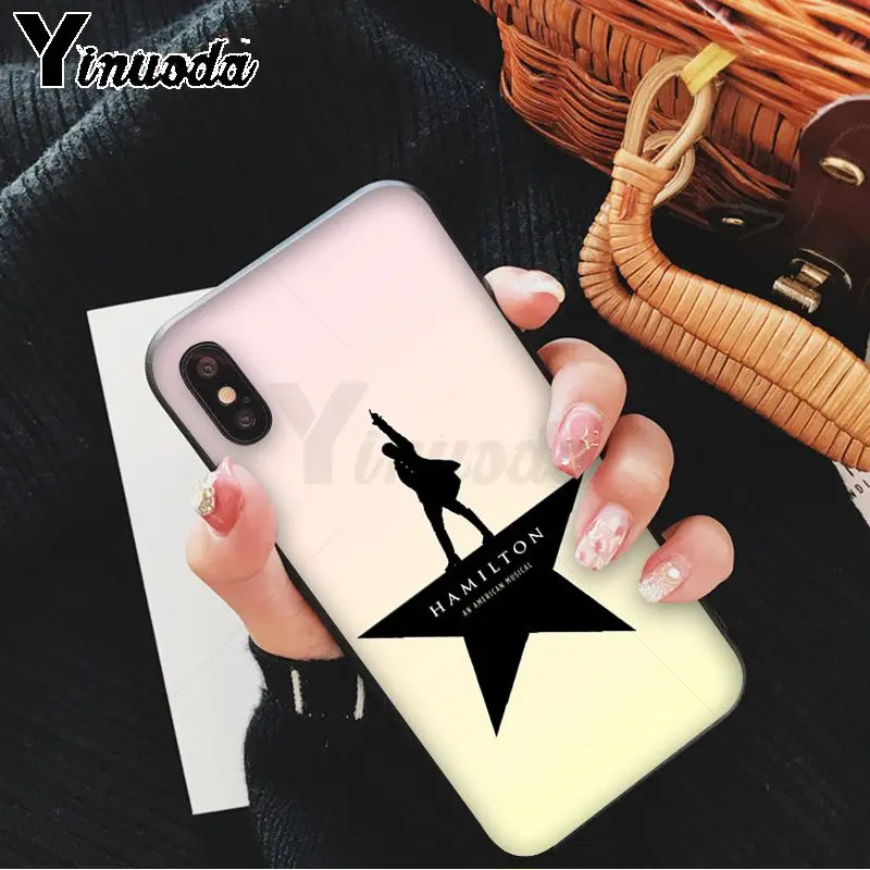 Yinuoda Hamilton музыкальный ТПУ черный чехол для телефона Apple iPhone 8 7 6 6S Plus X XS MAX 5 5S SE XR