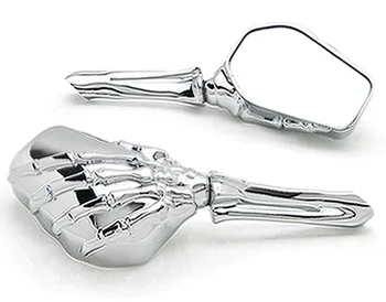 

Chrome Custom Motorcycle Skeleton Mirrors For Kawasaki EN Vulcan 450 500 LTD