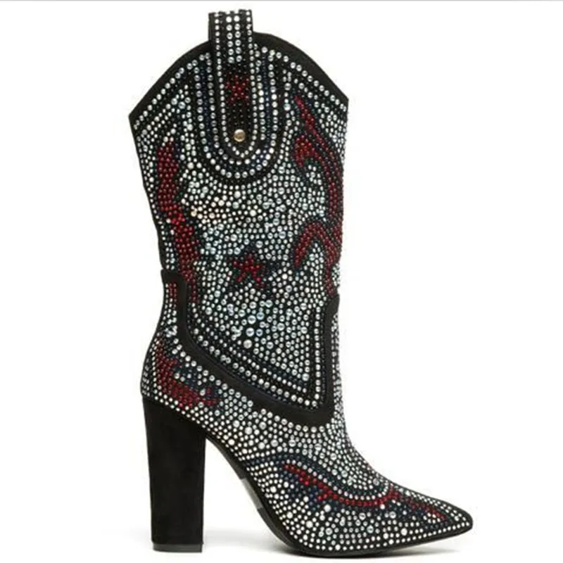 blinged out cowboy boots