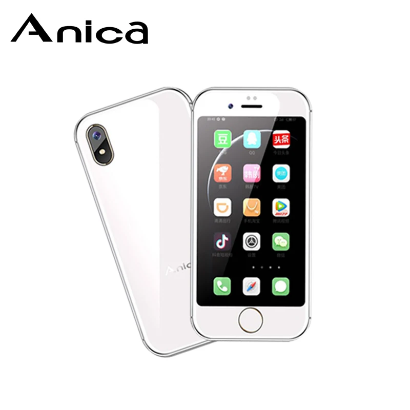 Anica I8 супер мини смартфон 2,5" MTK6580M четырехъядерный 2 Гб ОЗУ 16 Гб ПЗУ 3g gps wifi Android 6,0 Ультратонкий Роскошный мобильный телефон - Цвет: White