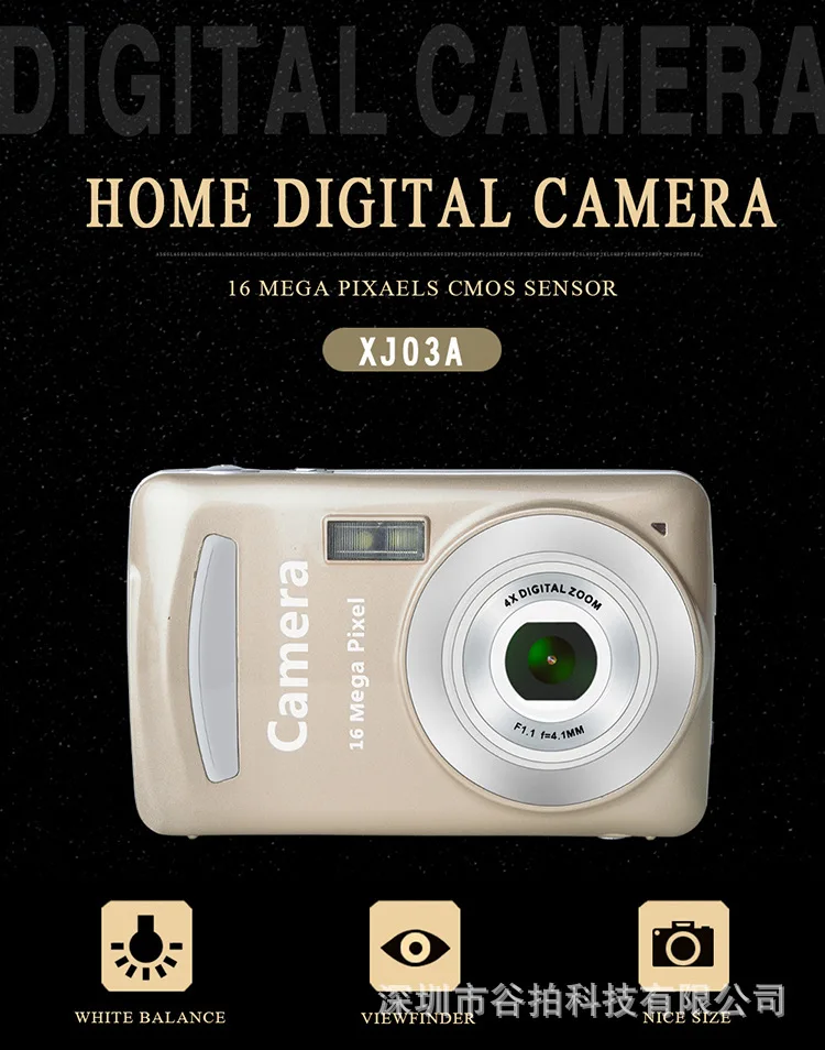 

karue XJA 2.4 inch Digital Camera 4 times Digital Zoom 3xAAA Batteries 16mp resolution 5mp Cmos gift For Children