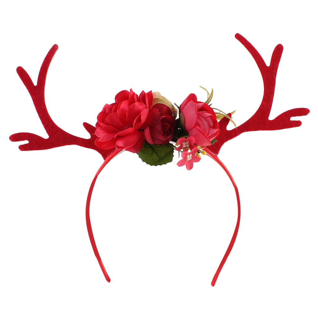 Hot Adult Kid Christmas Deer Antlers Costume Ear Party Hair head band Prop for Hen Stage Girl Night Out Party Decor Favor Gift