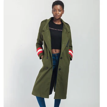 

Savabien Autumn Winter Jackets Slim Womens Wool Coats European Style High Quality Turn-down Collar Outerwear Vintage Green Coat