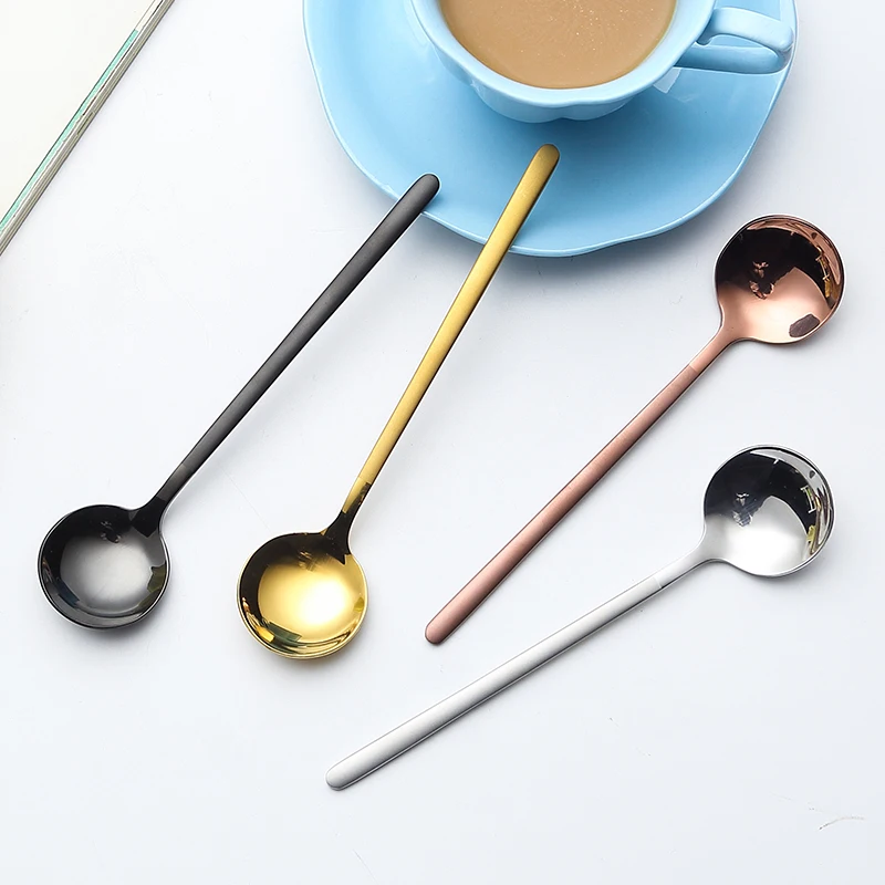 4PCS High grade 304 Stainless Steel Coffee Spoon Personality Mini