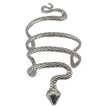 Богемский уникальный браслет турецкий панк тибетский серебряный змеиная форма модный Открытый браслет манжета браслеты для мужчин и женщин очаровательные ювелирные изделия