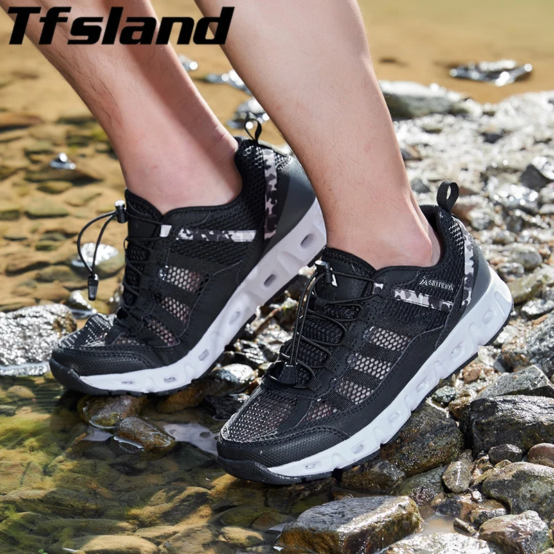 خفيفة الوزن عشاق رياضة الرجال الشاطئ في الهواء الطلق أحذية النساء أحذية الصيف الرحلات المنبع المشي المياه سريعة تجفيف أكوا أحذية
