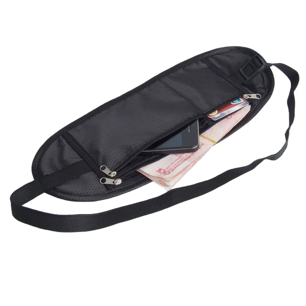 New Ultra light Travel Passport Ticket Pouch Waist Security Money Belt