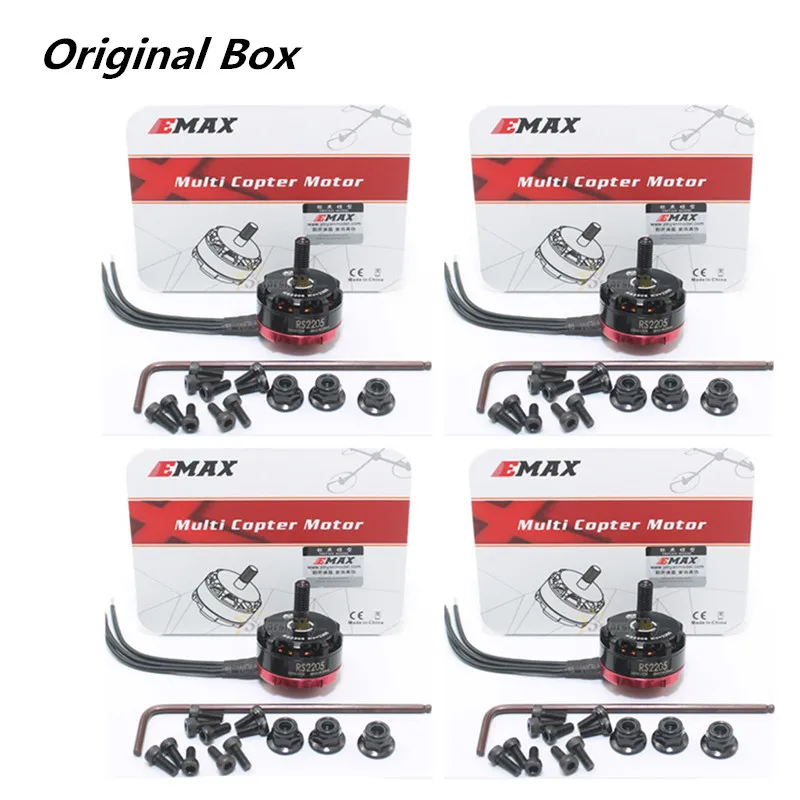 4 pcs emax original box rs2205 2300kv 2600kv race 2 cw 2 ccw rs 2205 brushless motor for fpv 4 pcs emax original box rs2205 2300kv 2600kv race 2 cw 2 ccw rs 2205 brushless motor for fpv