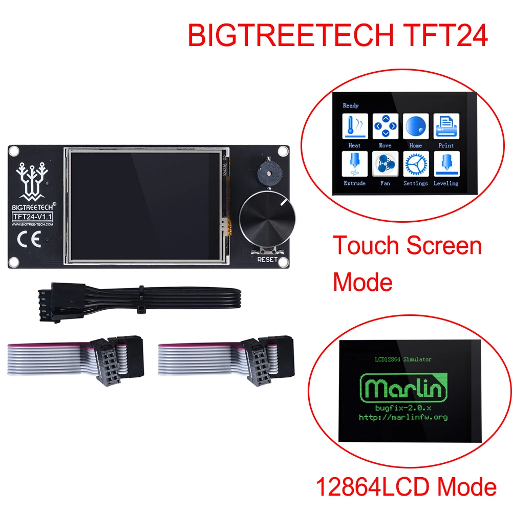 Контроллер сенсорного экрана BIGTREETECH TFT24 V1.1 ЖК-дисплей аналогичный 12864 запчасти