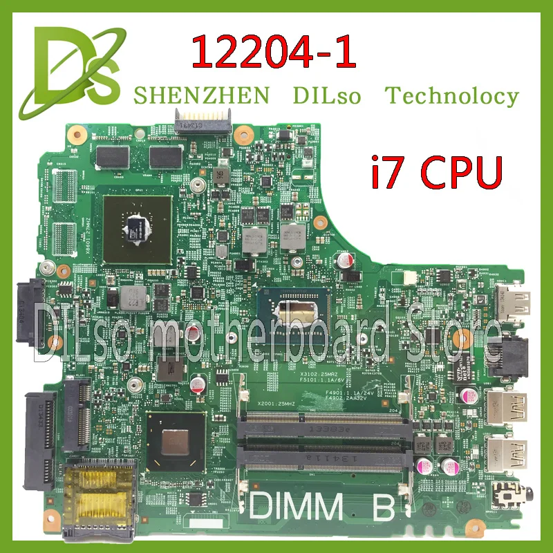 KEFU 12204-для dell INSPIRON 3421 материнская плата для ноутбука 12204-1 i7 ЦП оригинальная