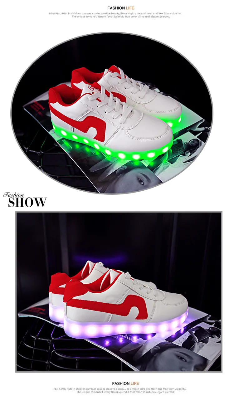 Блестящие 11 Цвета световой Спорт Обувь со светодиодной подсветкой для мужчин со светящимися Для мальчиков и девочек взрослых обувь с