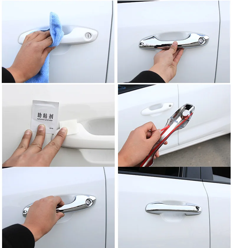 Lsrtw2017 Abs Car Outside Door Handle Cover Trims for Kia K2 Rio Interior Mouldings Accessories