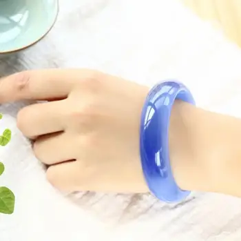 

Natural handmade blue cat eye bracelet Women bracelet Amulet Jewelry Bangles
