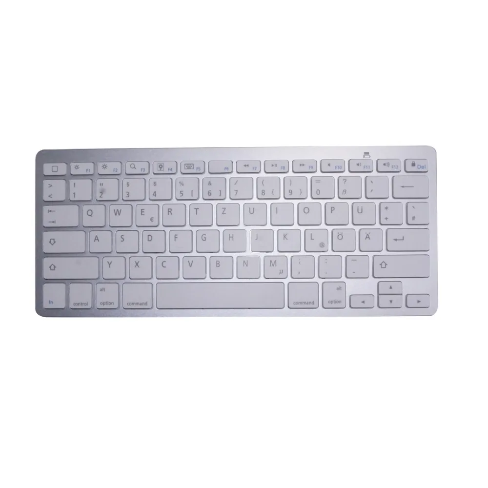 QUWIND немецкая клавиатура Bluetooth беспроводная клавиатура для iPad ПК ноутбук ноутбуки для ios и Android белый