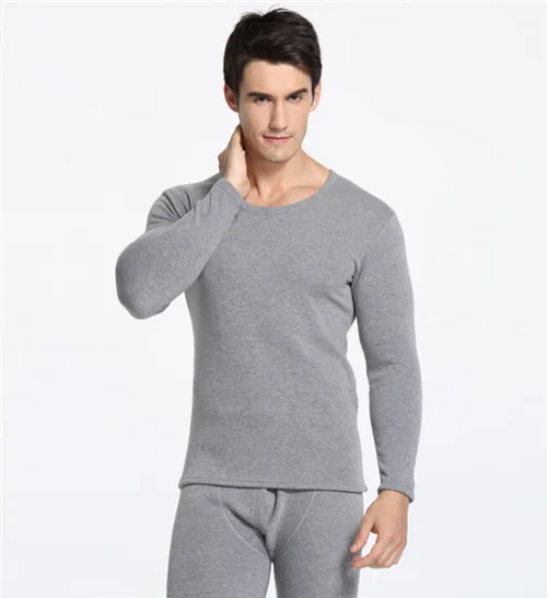 best long underwear Thermal Underwear Set For Men Winter Warm Thick Wool Cotton Mens Long Johns Velvet Fleece Top+Pants Plus Size Brand Male Clothes mens long underwear sets Long Johns