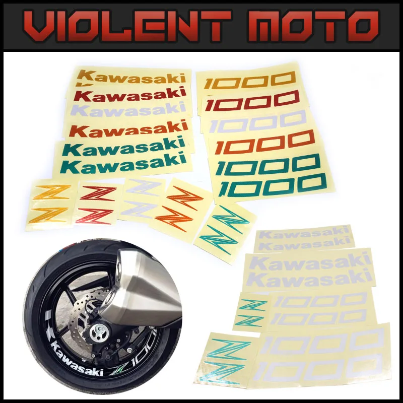 For kawasaki Z1000 motorcycle wheel decals Reflective stickers rim