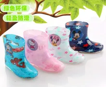 Rubber boots kids 2016 short tube male and female children’s shoes cartoon car crystal rain boots cheap children shoes