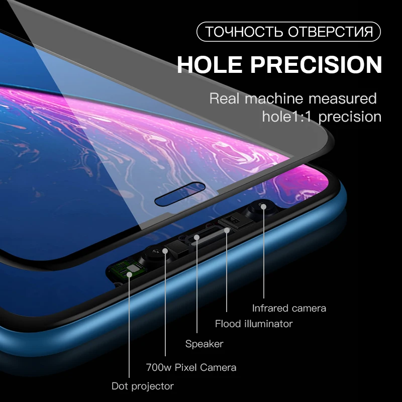ESVNE 6D защитное стекло на айфон 6 6S 7 8 плюс XR X XS Стекло полное покрытие iPhone Xs Маx