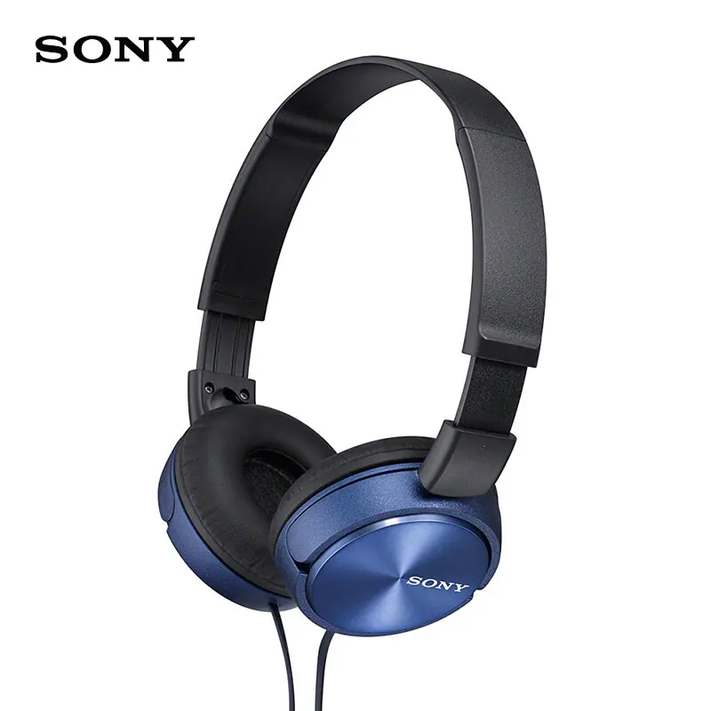 Оригинальные наушники sony MDR-ZX310 наушники гарнитура сабвуфер Универсальный телефон компьютер Музыка для компьютера - Цвет: Blue