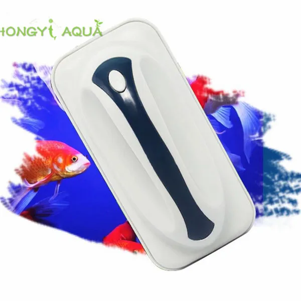 

1 piece magnet strong magnetic brush for fish tank aquarium glass cleaning tool except moss, algae 3 sizes gray