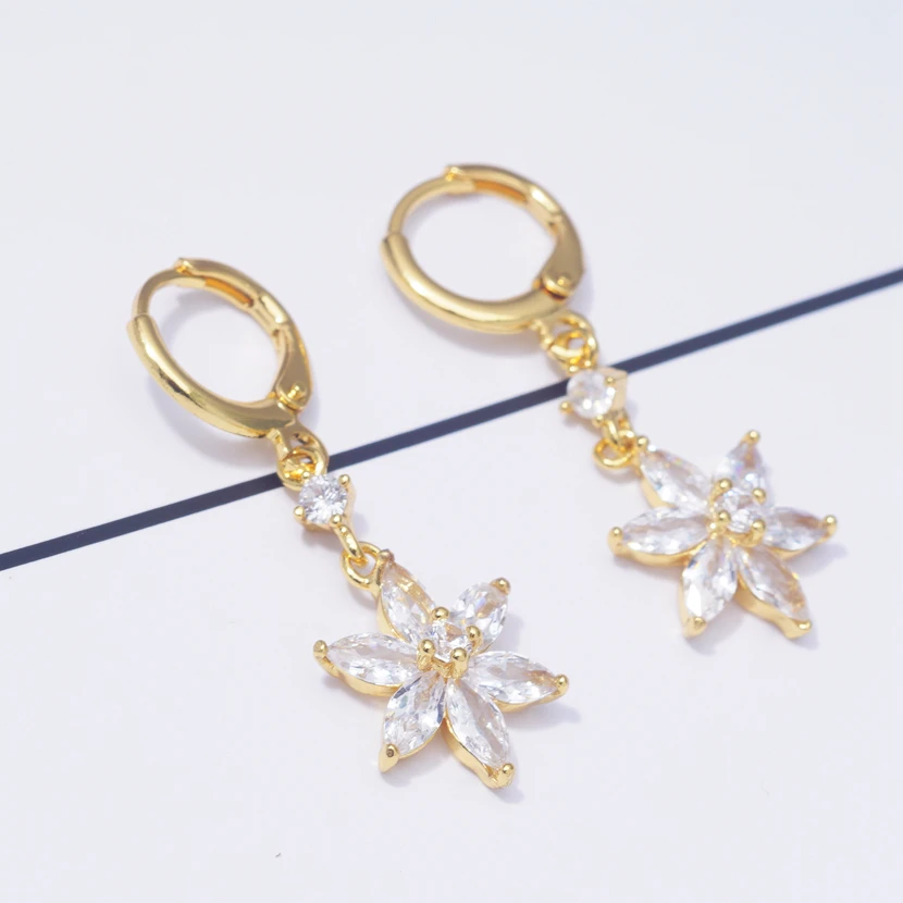 

Earings Statement Earrings 2019 korean TV Star dangle Drop Earrings for Women Crystal Zircon Gold Filled Jewelry Dropshipping