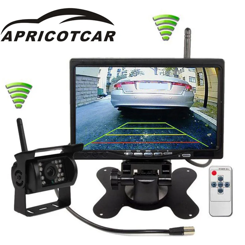 

Autos 7 inch car display highly quality 2.4G wireless receiver high-definition import screen two-way video to reverse priority