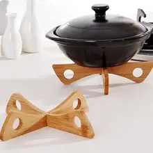Модные горячие бамбуковые термостойкие для сковороды подставки съемный горшок коврик держатель кухня приготовление пищи изолирующая Опора подставки для кружек