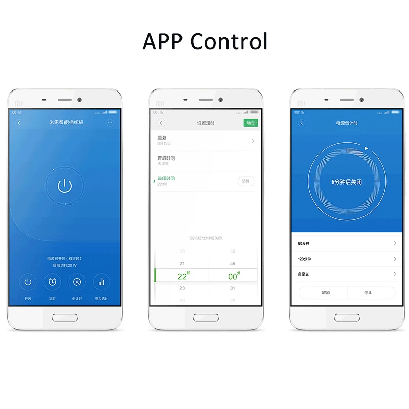 Оригинальный Xiaomi Mijia Smart power Strip Intelligent 6 портов WiFi беспроводной пульт