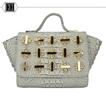 2016 new fashion women Diamonds handbag crocodile grain female bag single shoulder bag handbag