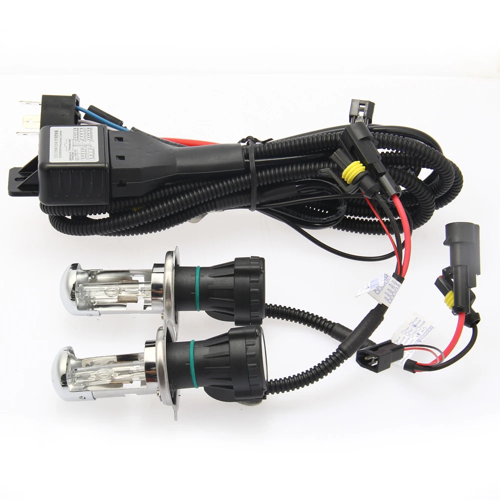 

CARCHET H4 Bi-Xenon Xenon Dual-Beam Hi/Low Telescopic Lights Bulbs Car Lamps 6000K 35W 12V + Relay Harness Control