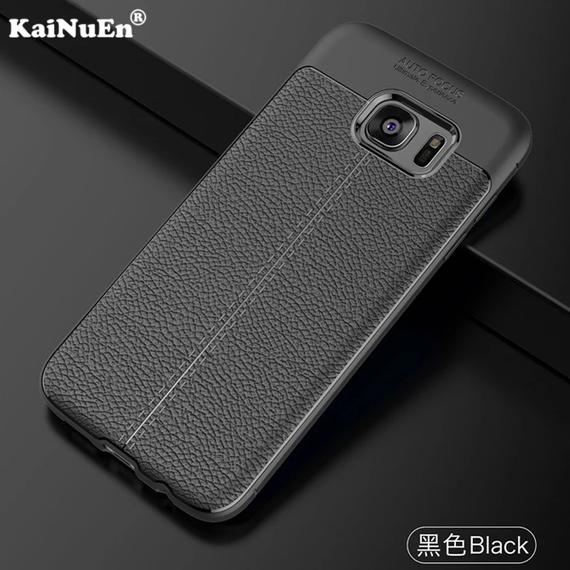 

KaiNuEn luxury phone back etui,coque,cover,case for samsung galaxy s7 s 7 silicone silicon Soft tpu leather Pattern accessories