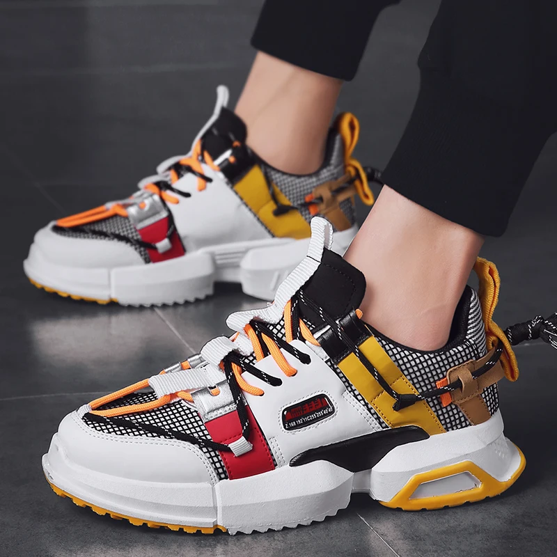 

2019 Fashionable Men Casual Shoes Comfortable Luxury Brand Casual Mens Sneakers Colorful New Stylish Male Walking Leisure Shoes