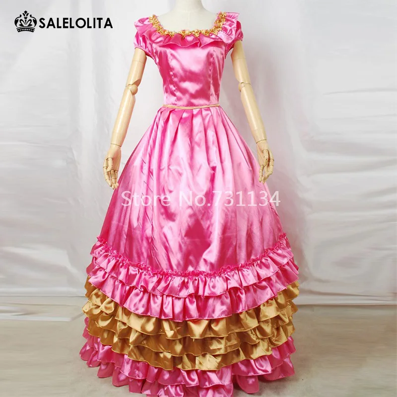 Мода г. розовый средневековый стиль ренессанс викторианский платье Elizabethan Бальные платья