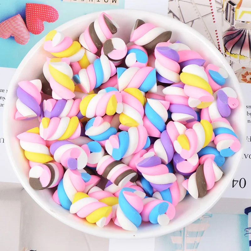 

1 Piece Cute Simulation Cotton Candy Model Mini Statue Figurine Crafts Ornament Miniatures Phone Pendant Necklace Earring DIY