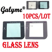 10 шт./лот светло-серый/темно-Серый цвет Стекло Экран объектив Панель для gameboygb логотип гпоб dmg Дисплей чехол В виде ракушки объектива