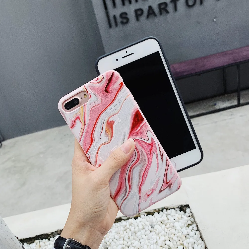 Роскошный чехол для iphone XS XR Max с абстрактным искусством мягкий силиконовый из ТПУ
