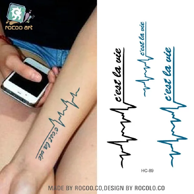 Rushed Men Rui English Waterproof Tattoo Letters Kalong Electrocardiogram Of Male And Female Small Fresh Stickers Hc1089 Rushed Men Rui English Waterproof Tattoo Letters Kalong Electrocardiogram Of Male And Female Small Fresh Stickers Hc1089