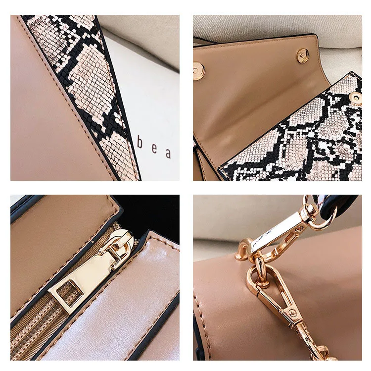 Women's mini Snake Print Leather Bow Shoulder Bag Famous Brand Designer handbags High Quality White Camel Crossbody Tote Clutch (8)