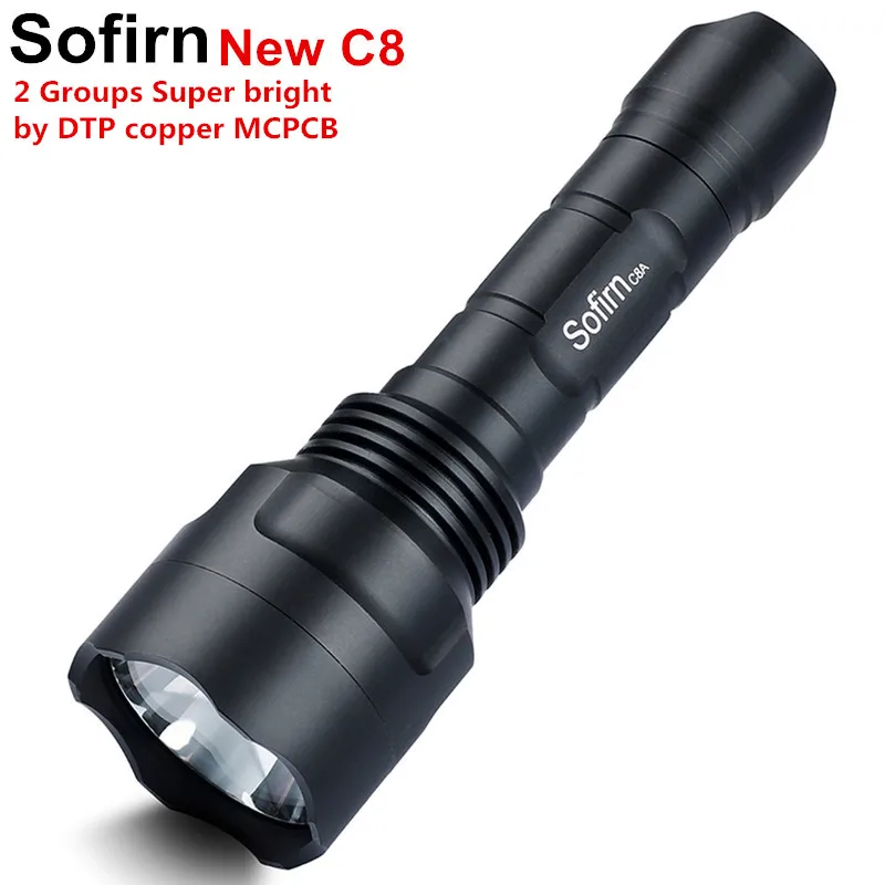 

Sofirn New C8 Tactical Cree XPL2 LED Flashlight 18650 Powerful Flashlight Portable Torch light Two Groups Lamp Bike Light Camp