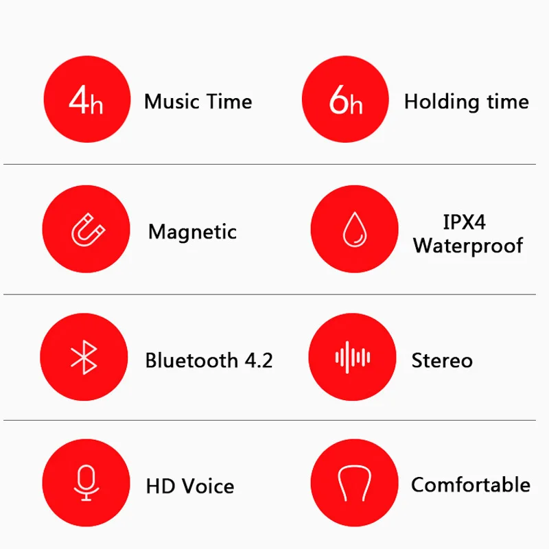 Vchicsoar спортивные bluetooth наушники стерео Беспроводная гарнитура вкладыши Наушники